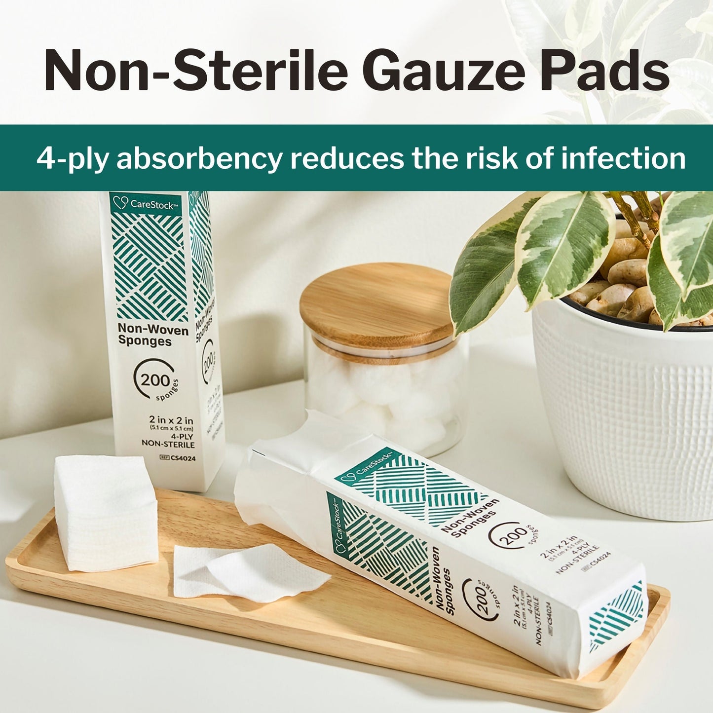 SPONGE, GAUZE N/WOVN 4PLY N/S 2X2" (200/PK 20PK/CS)