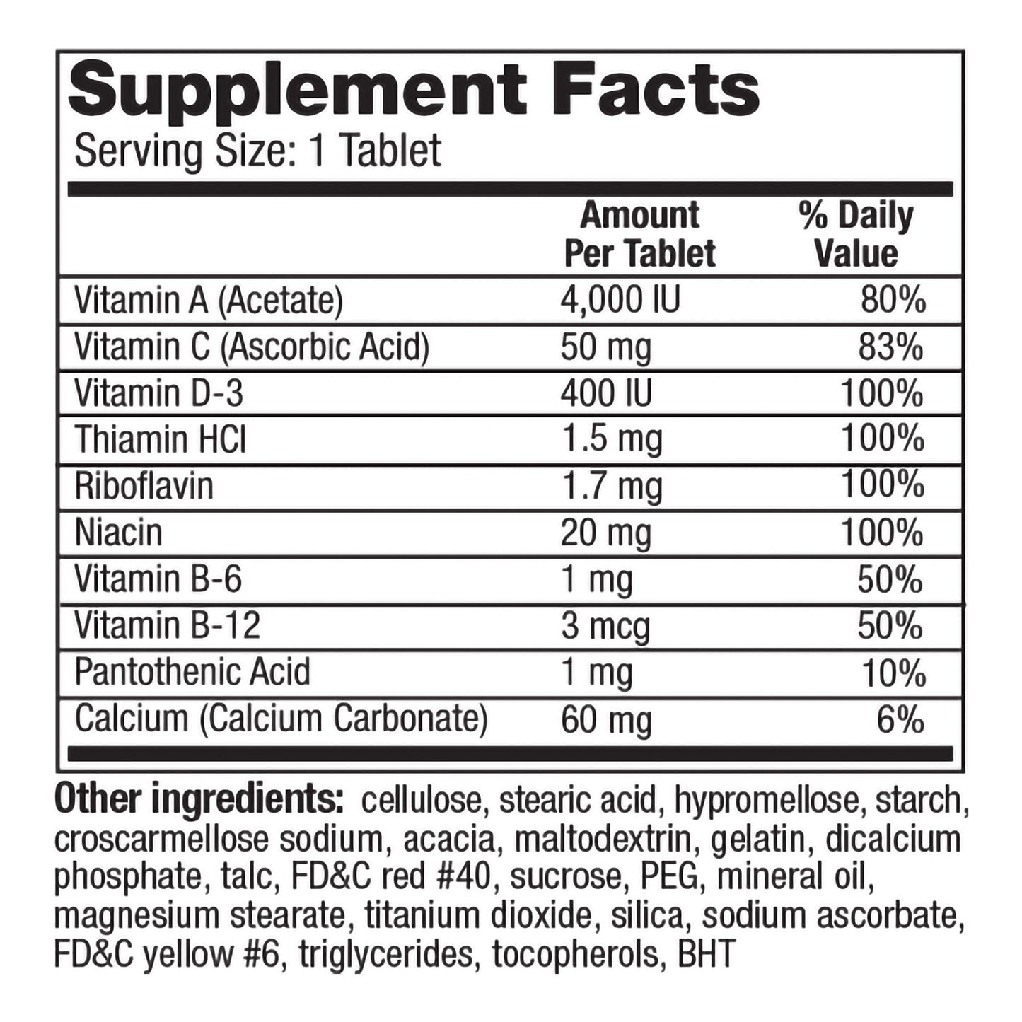 MULTIVITAMIN, TAB (200/BT 12BT/CS)