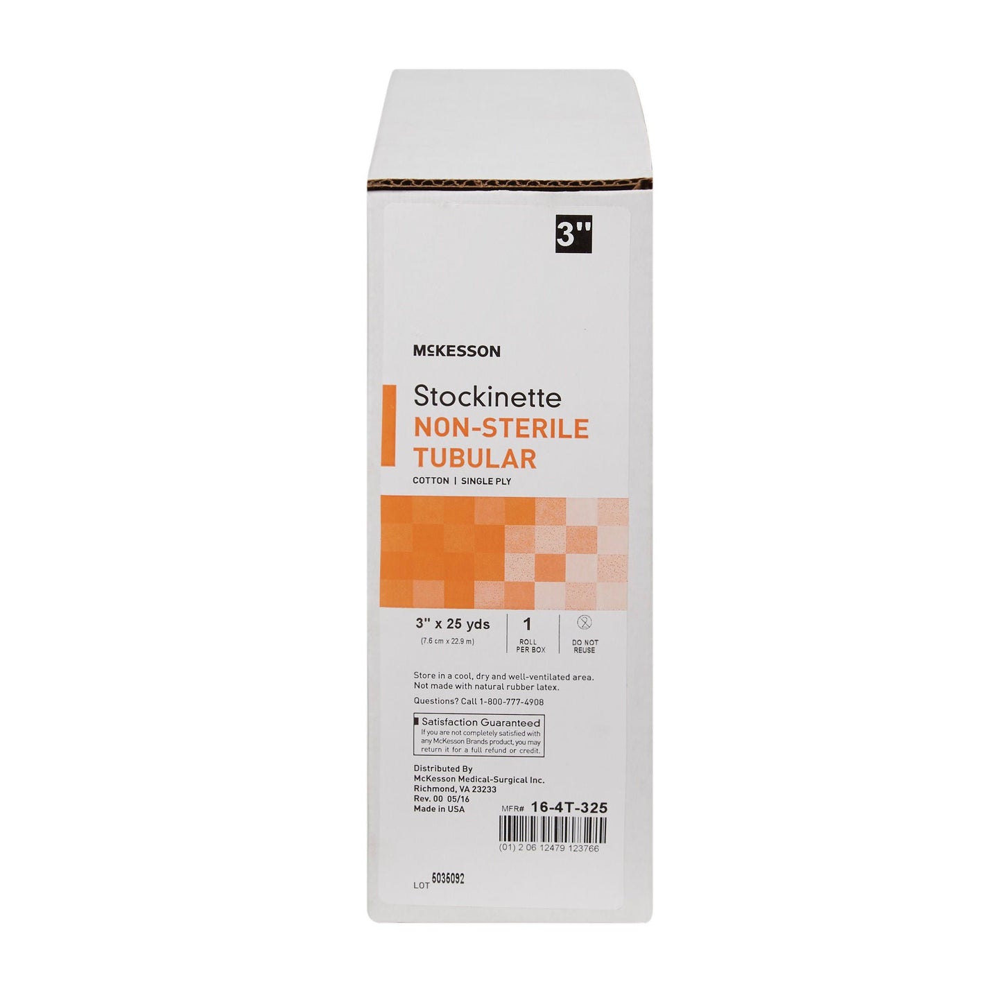 STOCKINETTE, TUBE CTN 3"X25YD (12RL/CS)