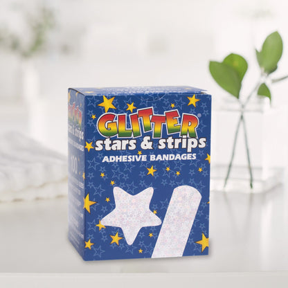 BANDAGE, GLITTER STRIPS 3/4"X3" (100/BX)