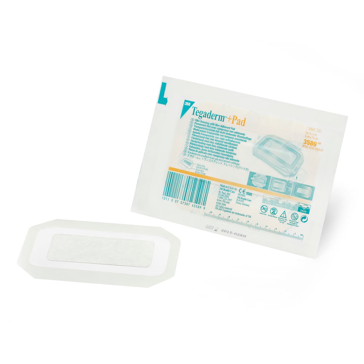 DRESSING, TEGADERM W/PAD 3 1/2"X6" (25/BX 4BX/CS)