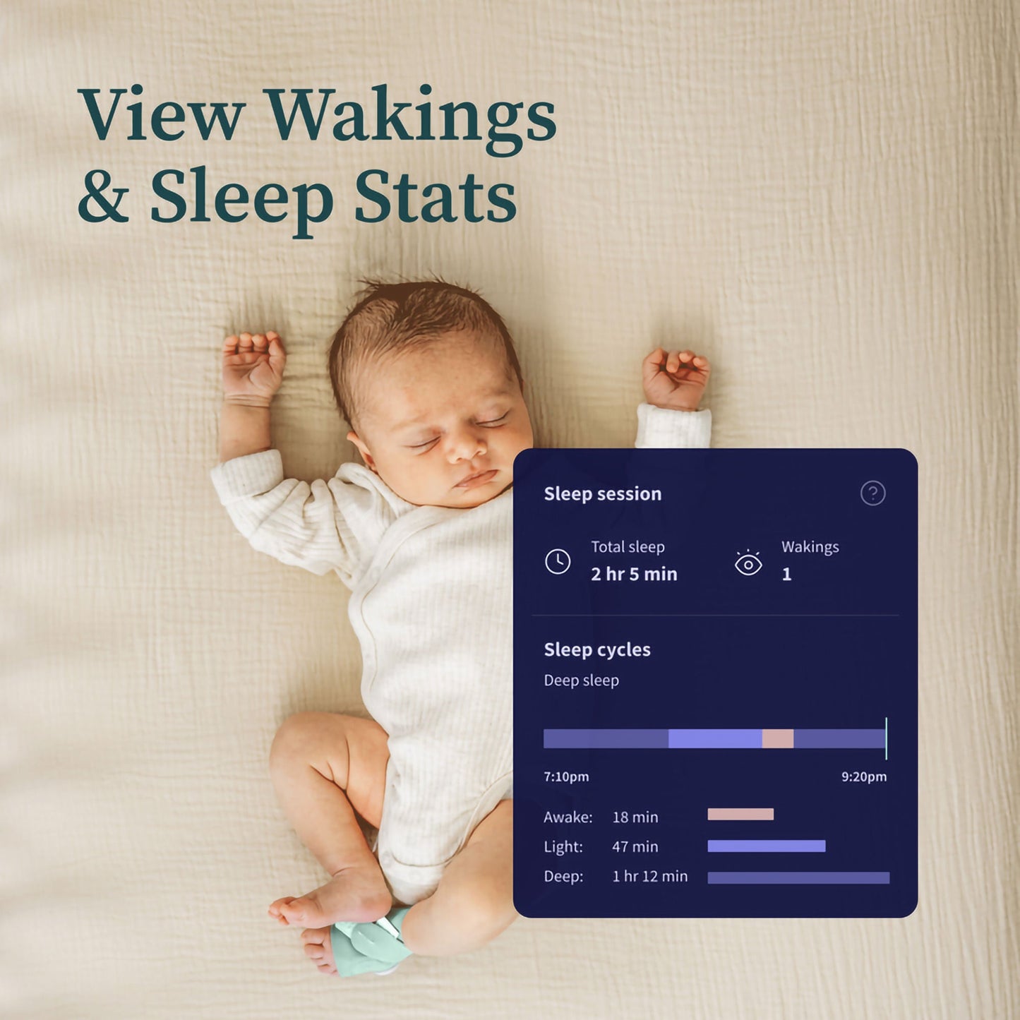 MONITOR, BABY DREAM SOCK W/HEALTH READING/NOTIFICATION ROSE