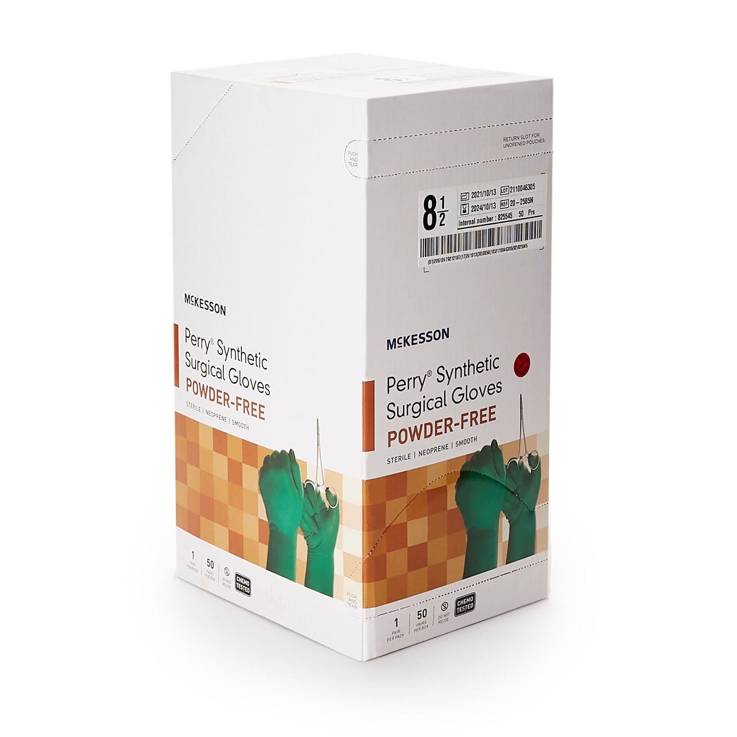 GLOVE, SURG NPRN 8.5 STR2 SMTHCHEMO (50PR/BX 4BX/CS)