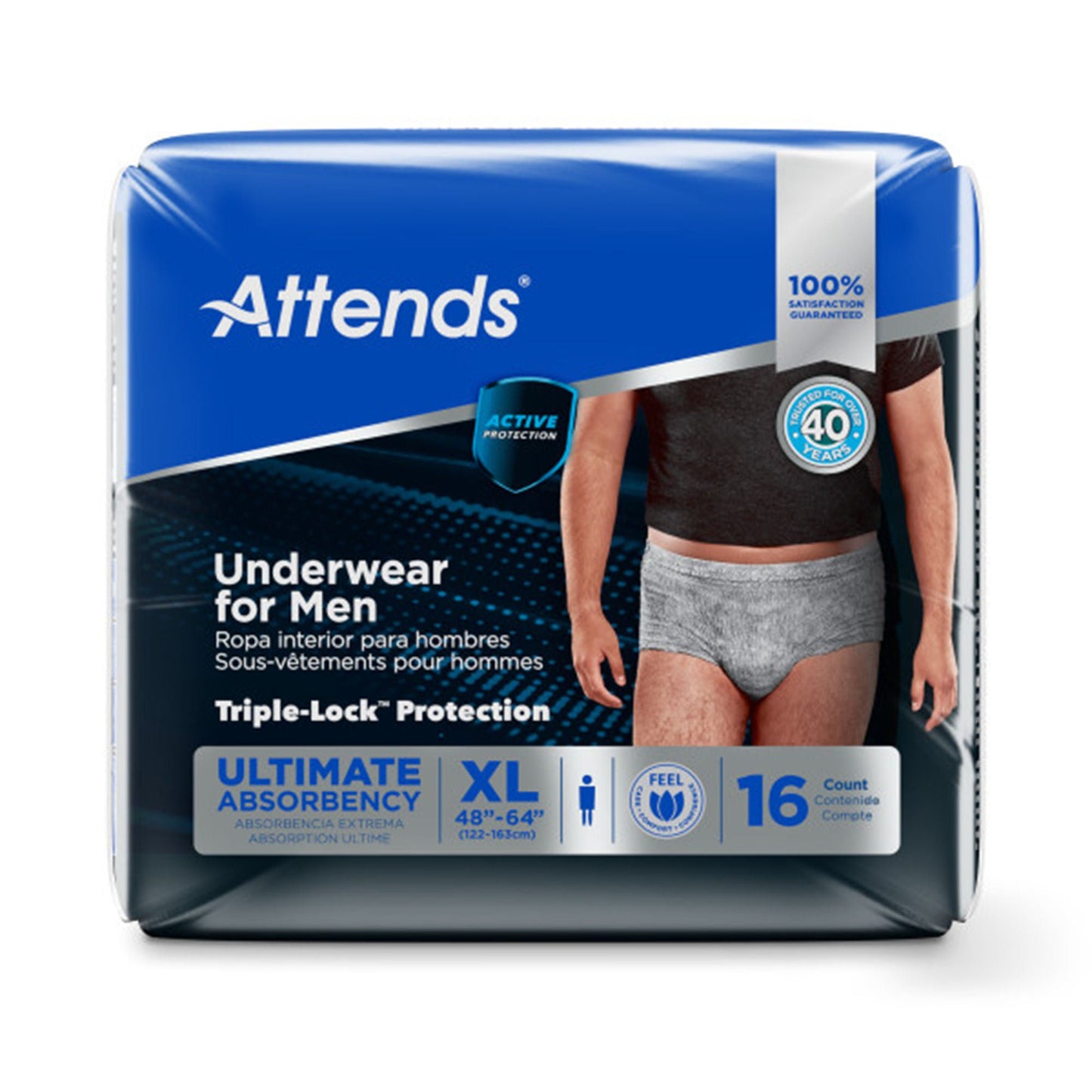 UNDERWEAR, MENS MODERATE HEAVYXLG 48"-64" (16/BG 4BG/CS)