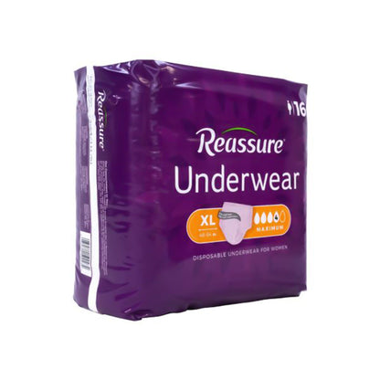 Reassure® Maximum Absorbent Underwear, Women, Medium – Heavy Absorbency, X-Large