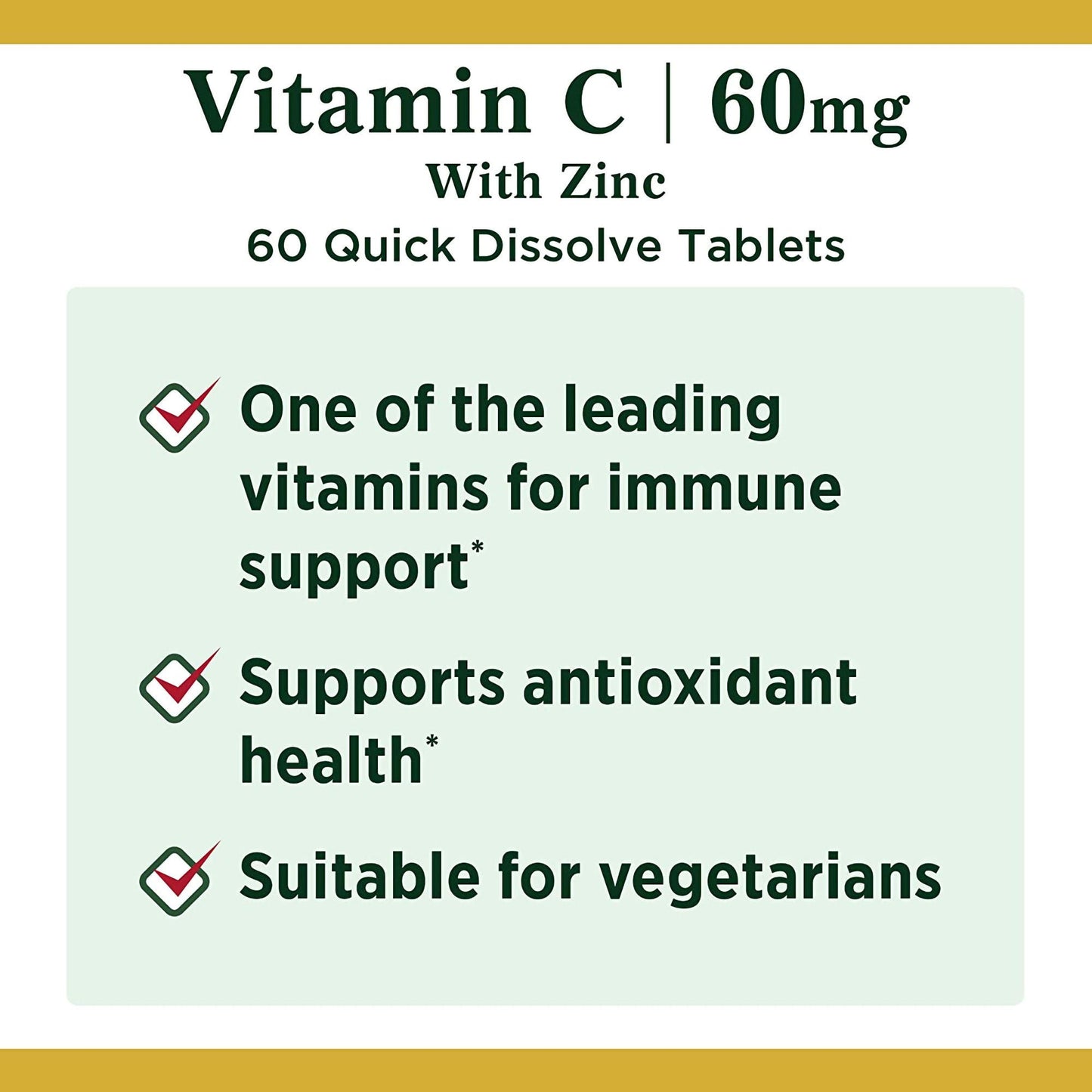 VITAMIN C+ZINC,TAB NATURES BOUNTY (60/BT)