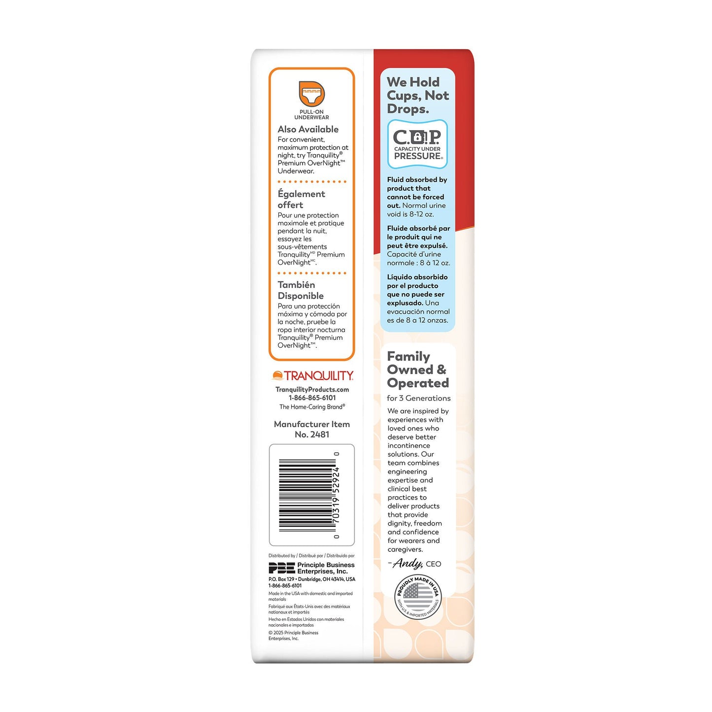 PAD, INCONT TRANQUILITY ULTIMATE DISP ADLT (30/BG 4BG/CS