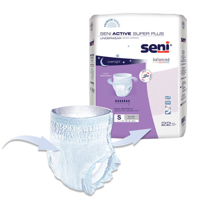 UNDERWEAR, INCONT ACTIVE SUPER+ SM 22"-33" (22/PK 4PK/CS)