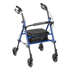 WALKER, ROLLATOR 4" WHEEL LOOPBRAKE UNIV JR BLU