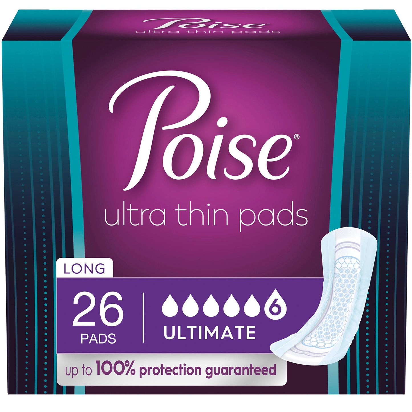PAD, INCONT POISE ULTRA THIN ULTIMATE (26/PK 2PK/CS)