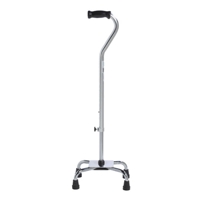 CANE, QUAD ADJ LG BASE SILVER (4/CS)