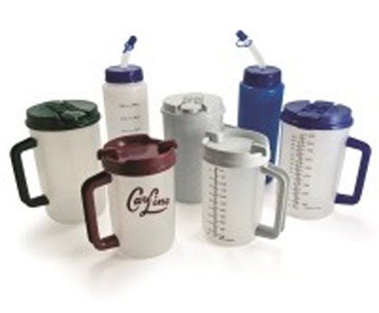 MUG, GRADUATED W/GRANITE HNDL/LID CLR 20OZ (50/CS)