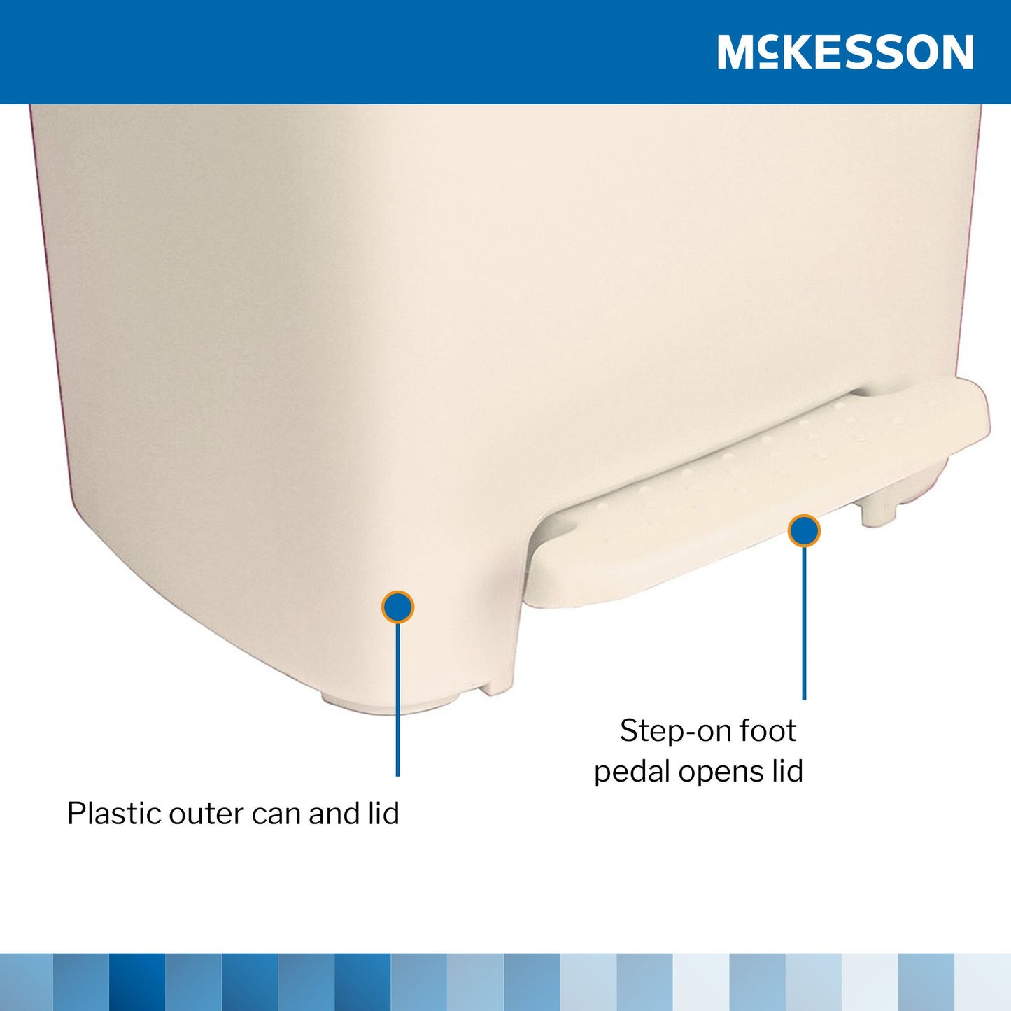 WASTECAN, STEP-ON RECTGL PLAS BGE 32QT