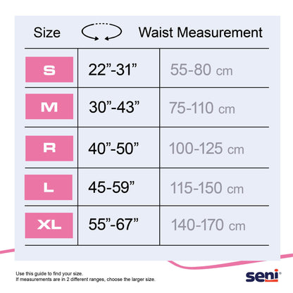 BRIEF, INCONT SENI SUPER QUATRO SM 22"-31" (12/PK 4PK/CS)