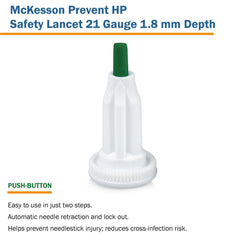LANCET, HAEMOLANCE 21GX1.8MM (100/BX 20BX/CS)