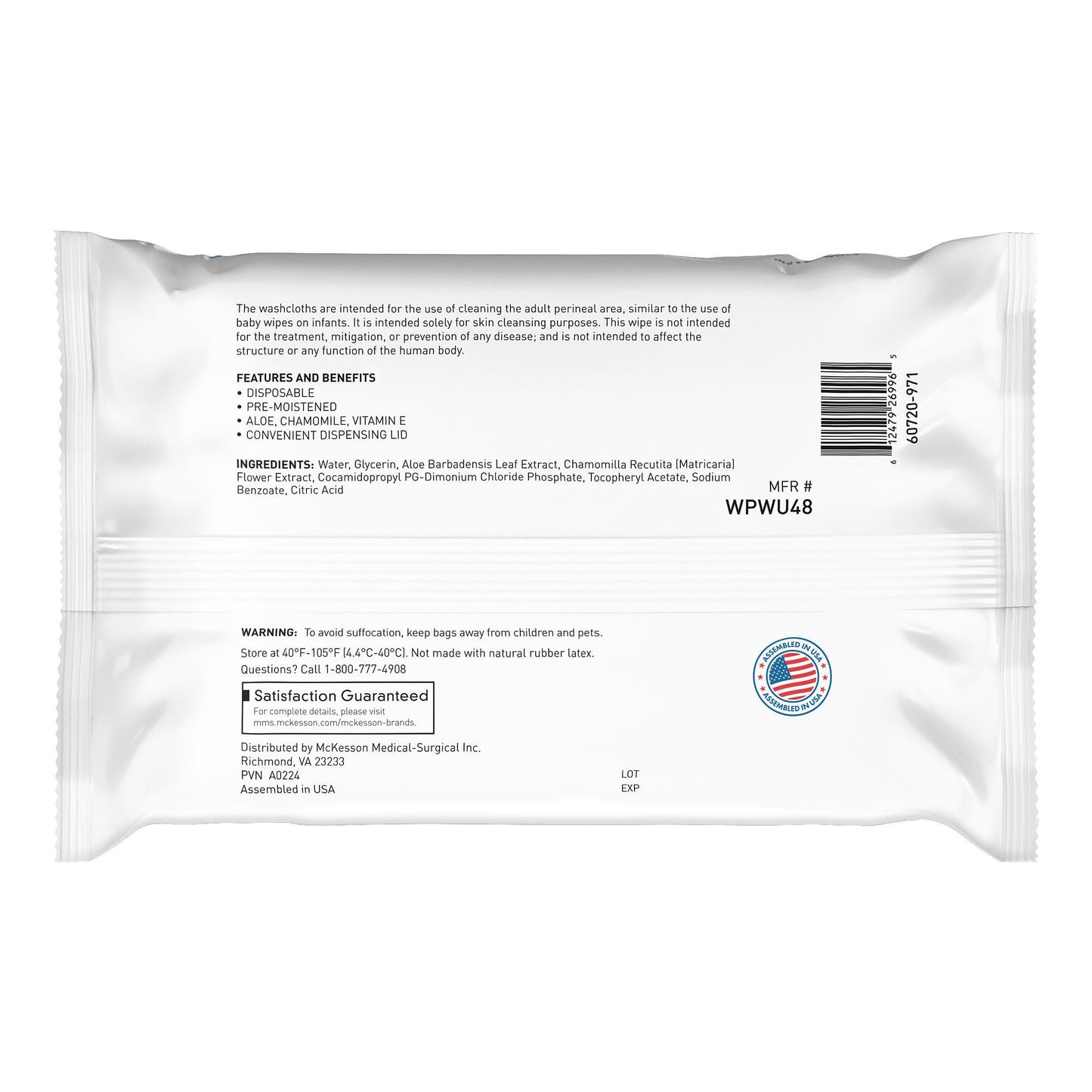WIPE, PRE-MOIST W/DSPN LID UNSCENTED (48/PK 12PK/CS)