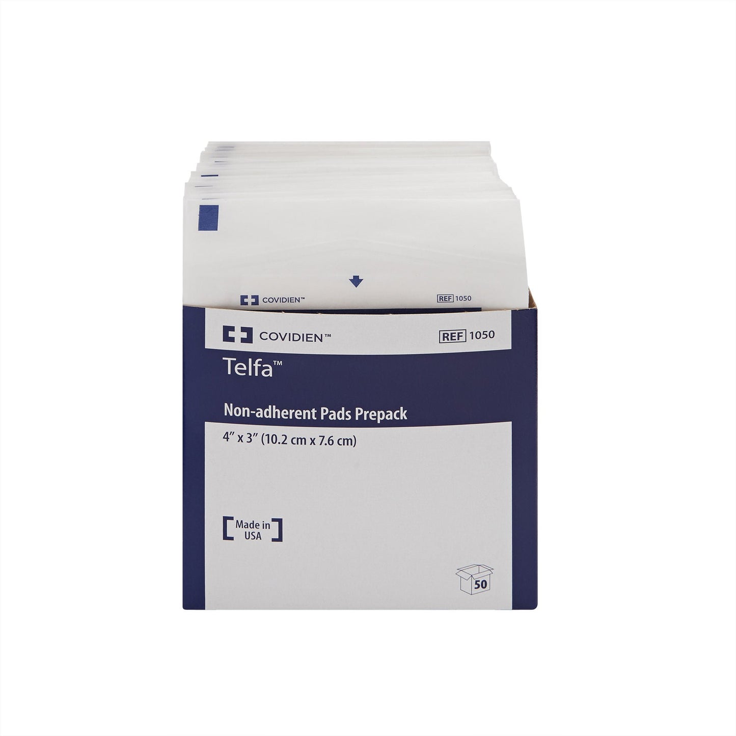 DRESSING, TELFA STR N/ADH 4"X3" 1'S (50/CT)