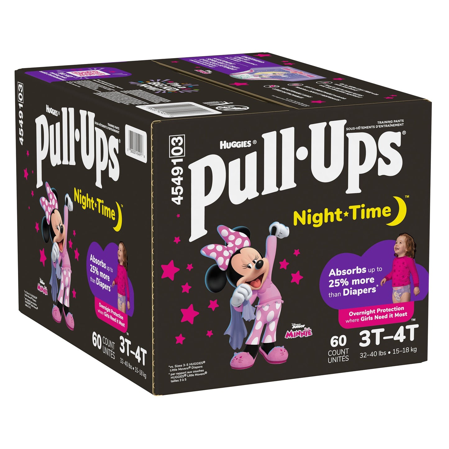 PANTS, PULL-UPS HUGGIES NIGHT TIME GIRLS 3T-4T (60EA/PK)