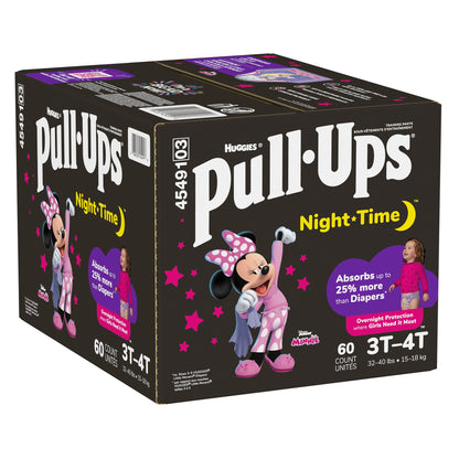 PANTS, PULL-UPS HUGGIES NIGHT TIME GIRLS 3T-4T (60EA/PK)