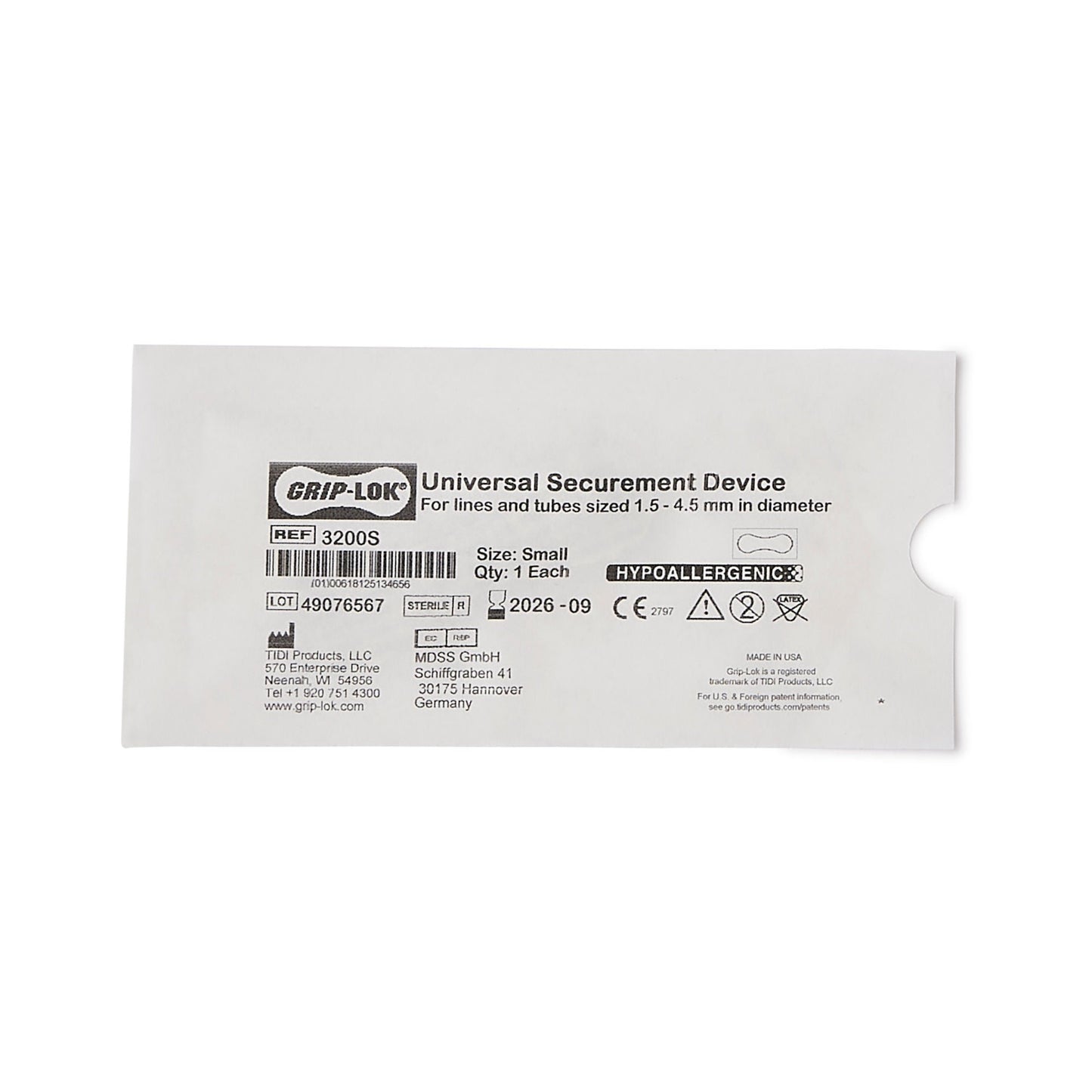 DEVICE, SECUREMENT FOLEY CATHETER GRIP-LOK SM (100/BX)