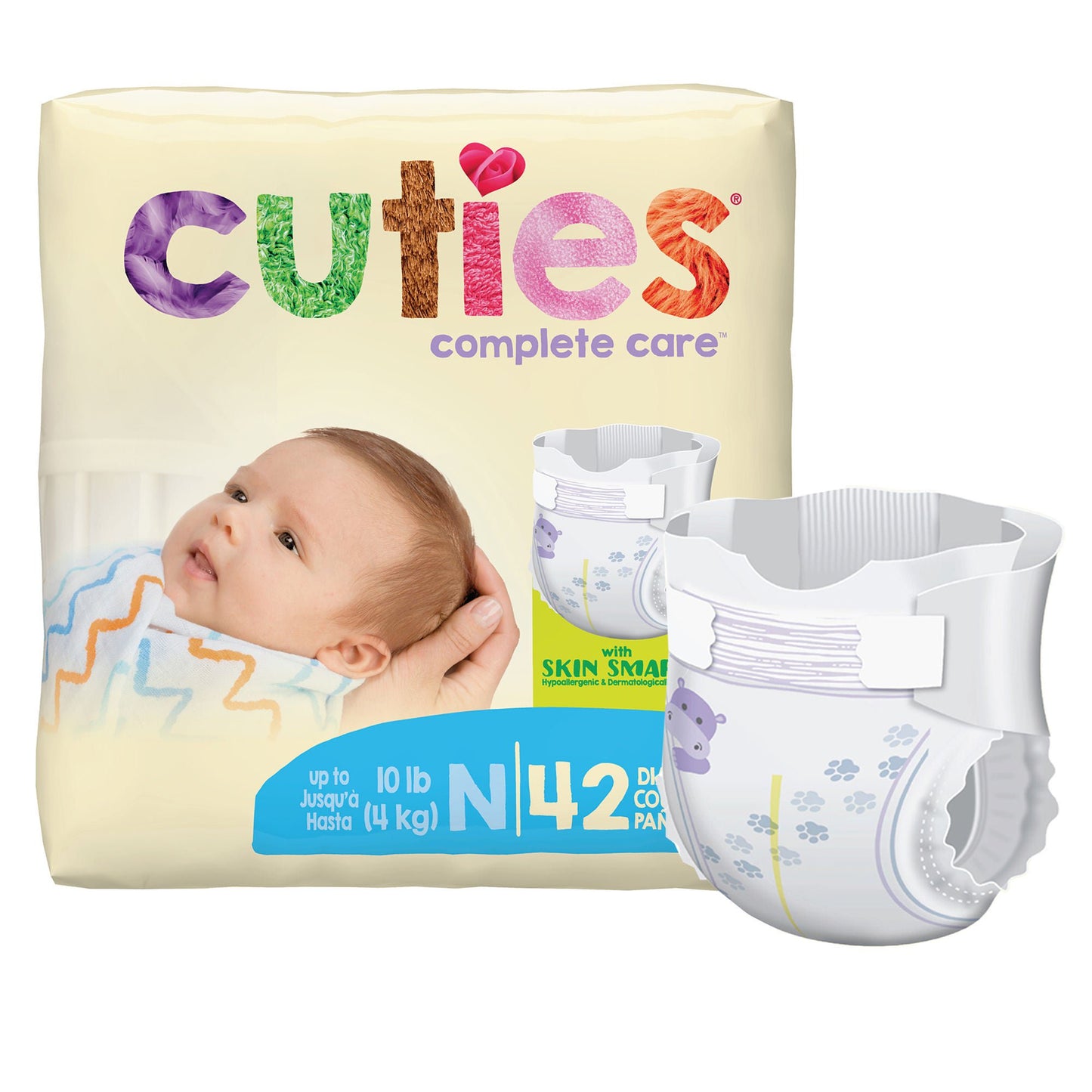 DIAPER, BABY CUTIES NEW BORN (42/BG 4BG/CS)