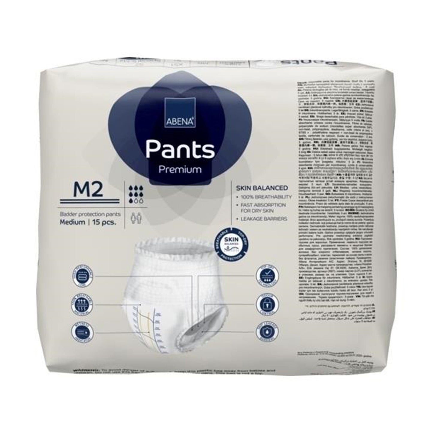 UNDERWEAR, INCONT ABENA PROT PREM M2 MED (15/PK 6PK/CS)