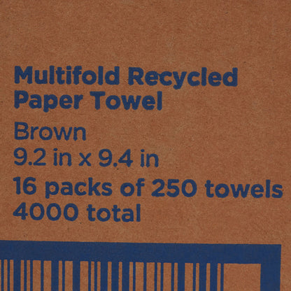 TOWEL, PAPER MULTI-FOLD BRN (250/PK 16PK/CS)