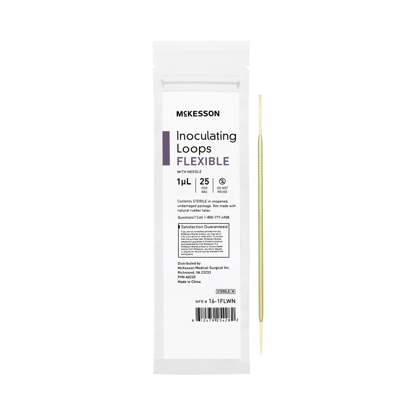 LOOP, INOCULATING FLEX W/NEEDLE 1UL (25/BG 40BG/CS)