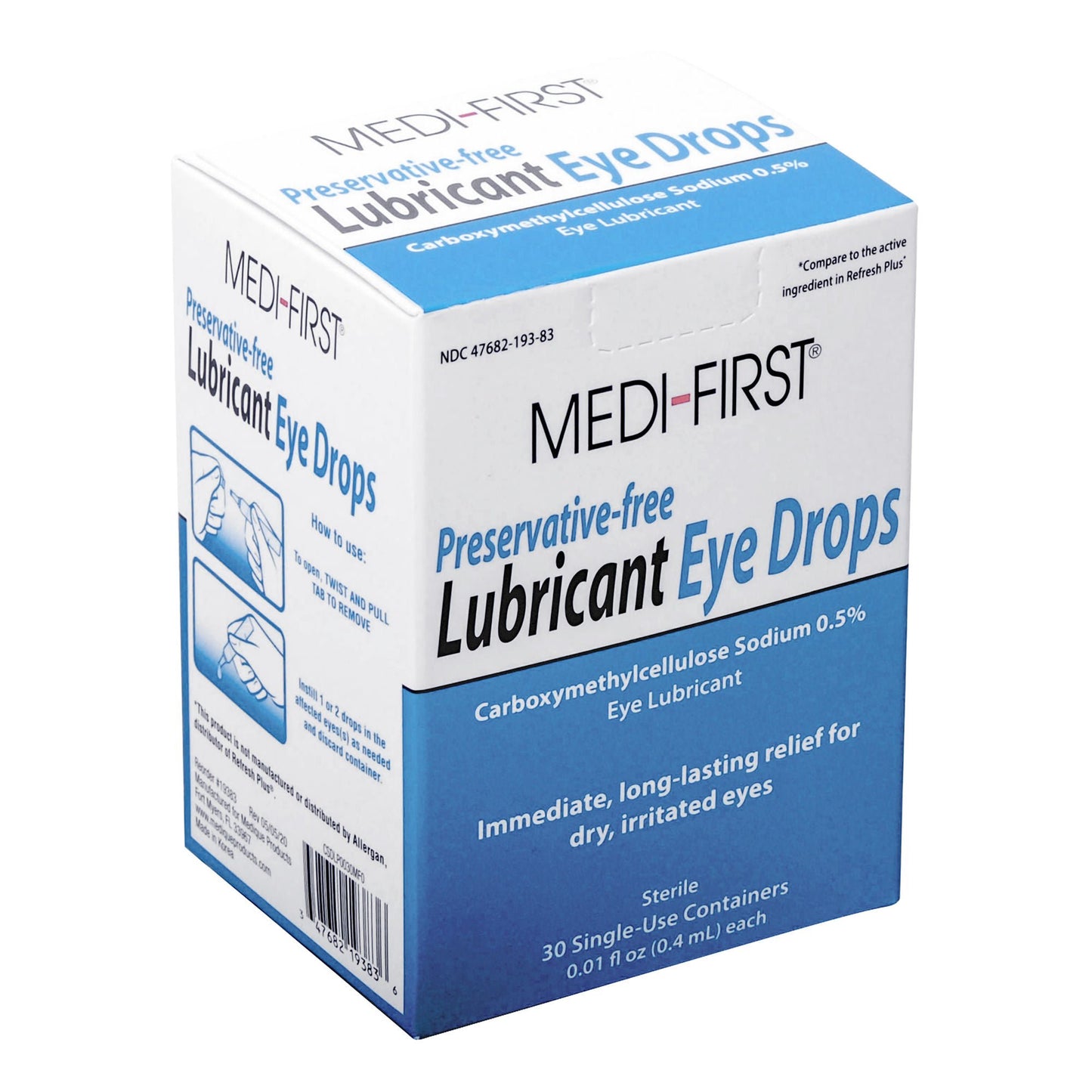 DROP, EYE LUBRICANT REFRESH 0.01FL OZ (30/BX 36BX/CS)