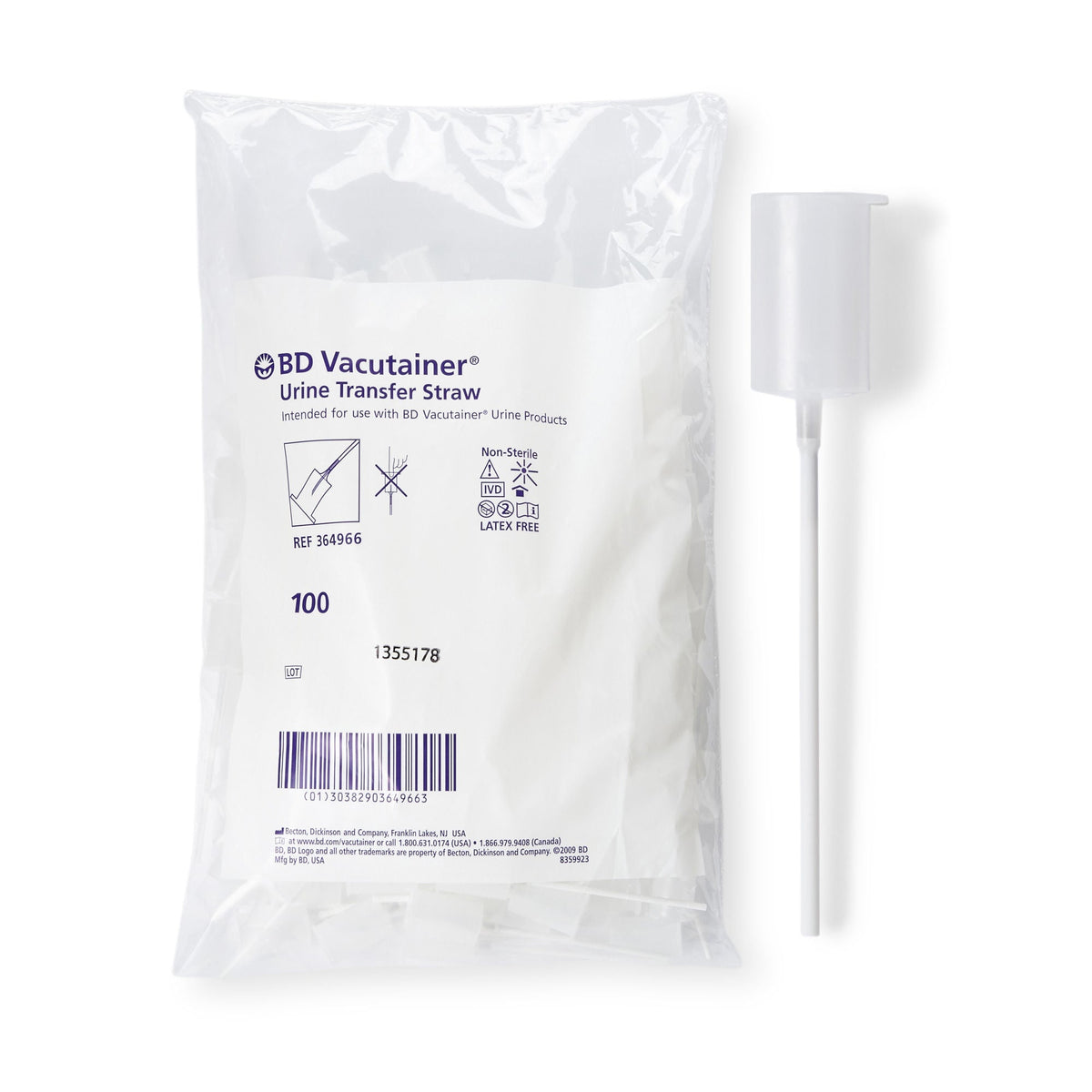 COLLECTION STRAW, F/URINE TRANSFER (100/BX 10BX/CS)