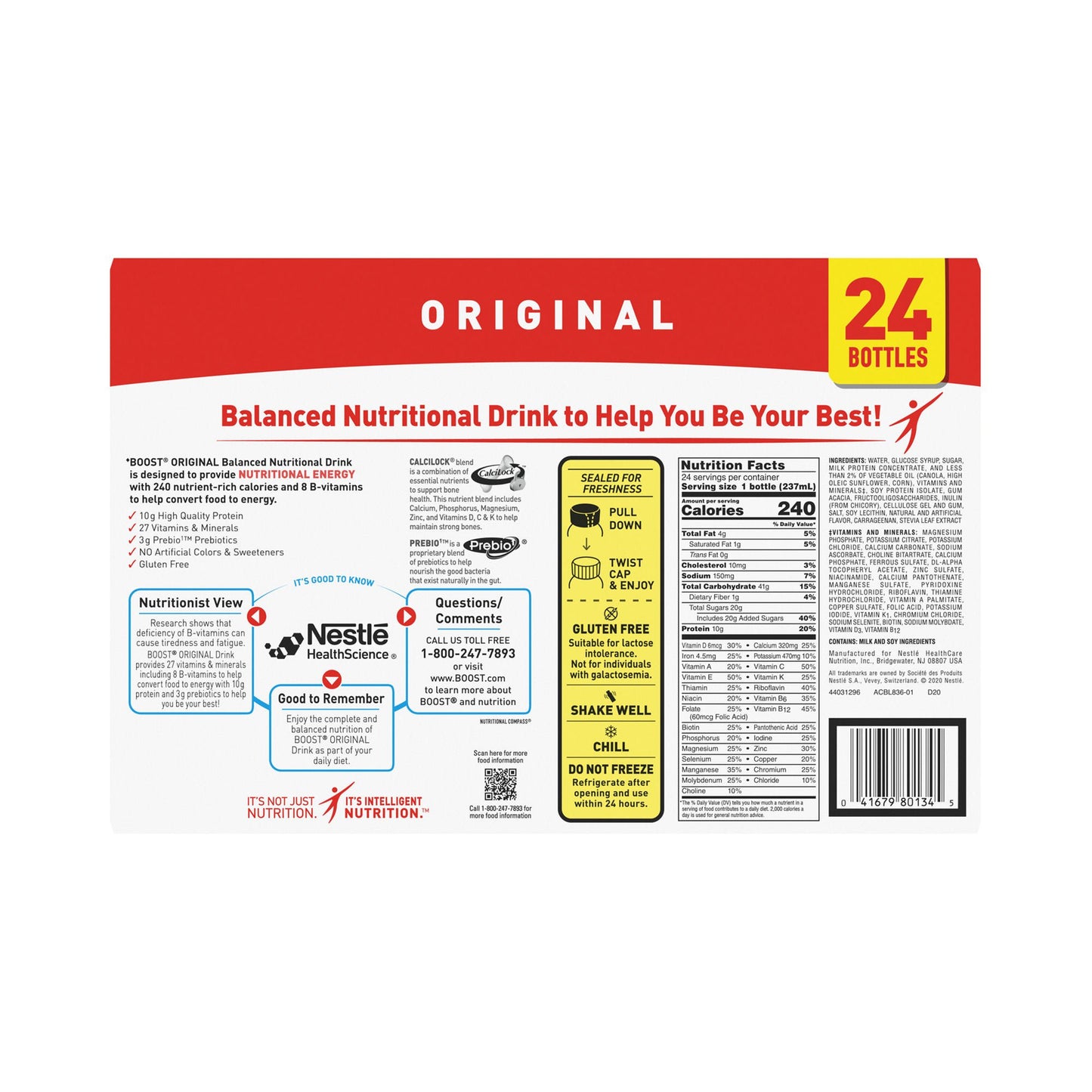 BOOST, ORGINAL VERY VANILLA 8OZ (6/PK 4PK/CS)