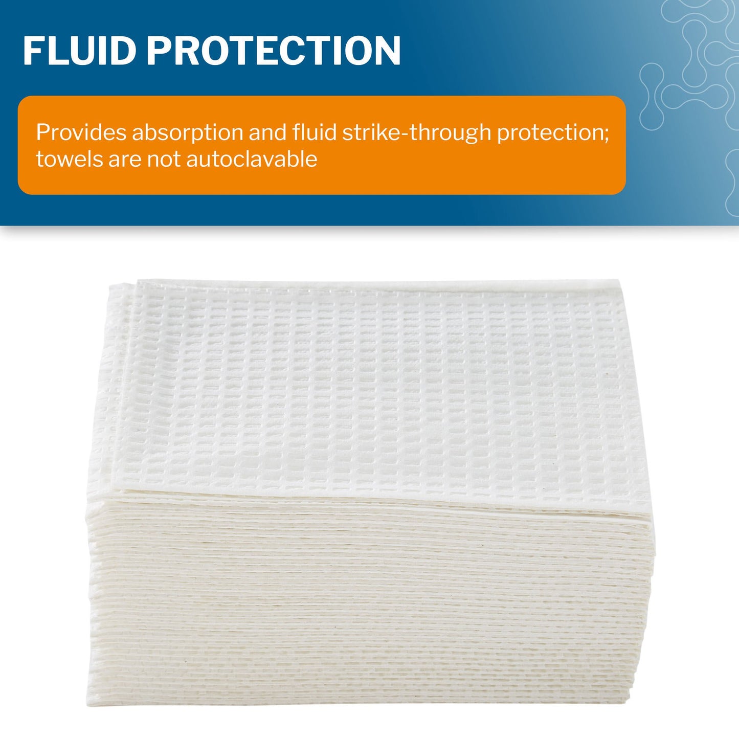TOWEL, PRO 2PLY POLY WHT 13X18(250/CS)