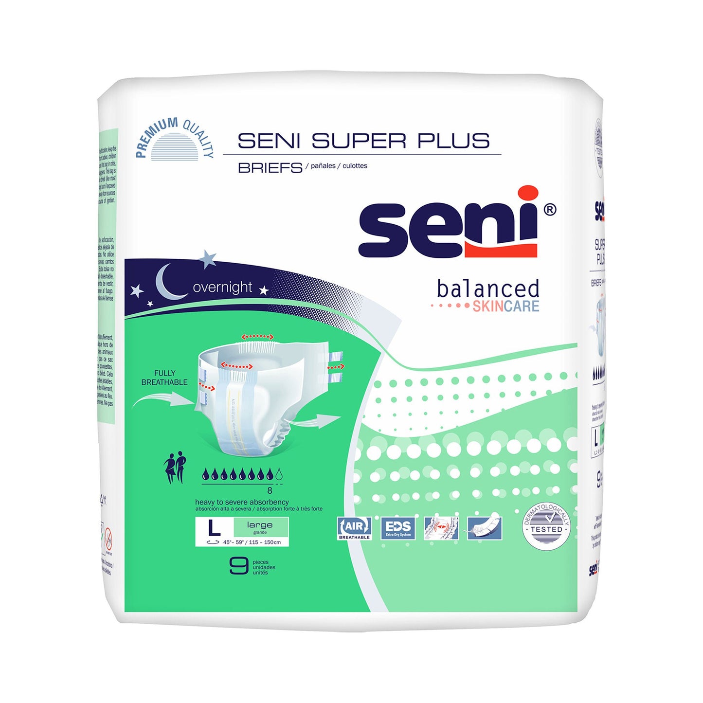 BRIEF, INCONT SENI SUPER PLUS LG 45"-59" (9/PK 4PK/CS)