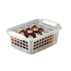 BASKET, STORAGE FLIP & STACK SM CLEAR