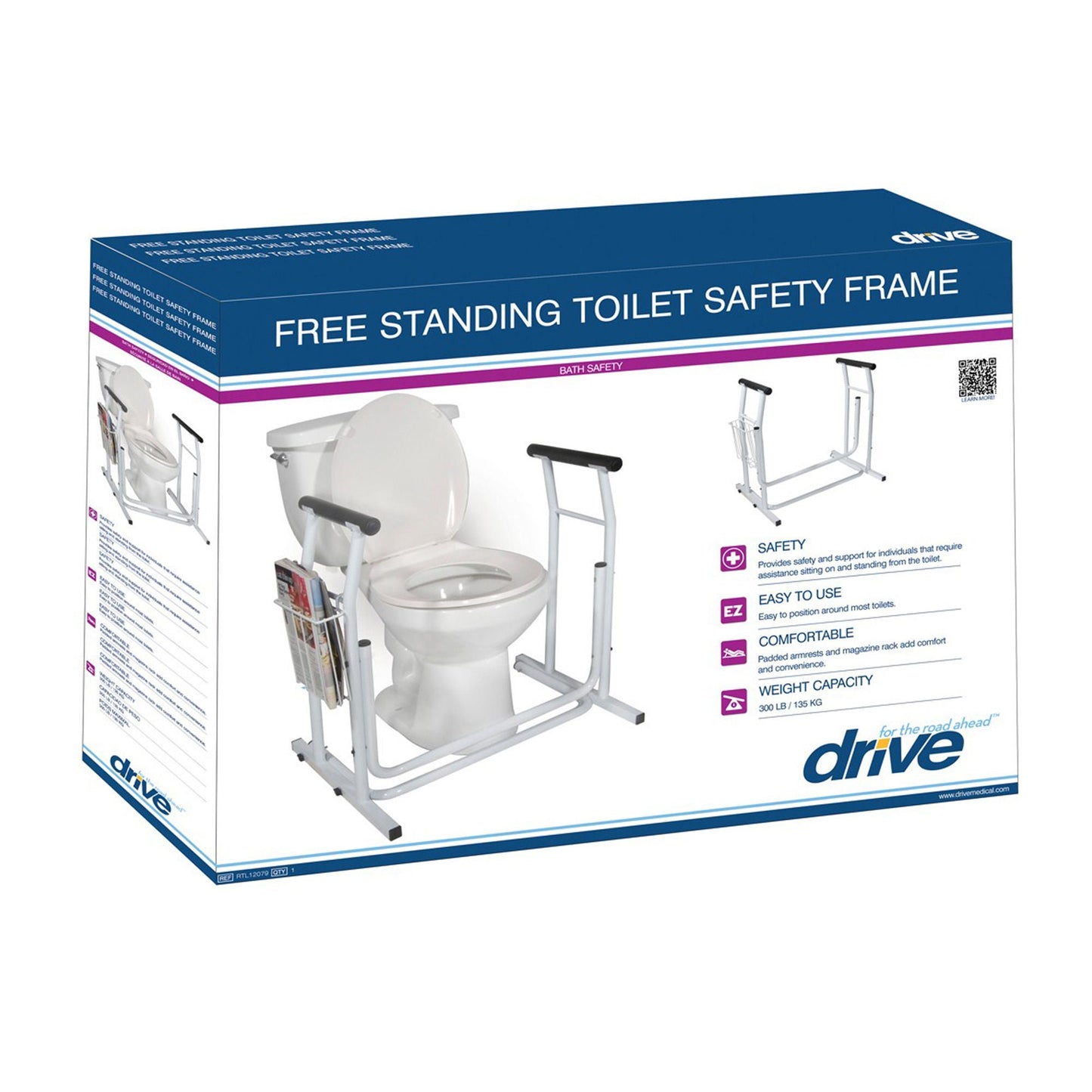 RAIL, SFTY TOILET STAND ALONE (2/CS)