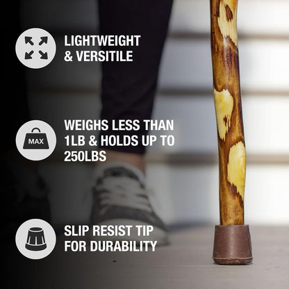 STICK, WALKING WOOD BRAZOS FREE FORM HAWTHORN 48"