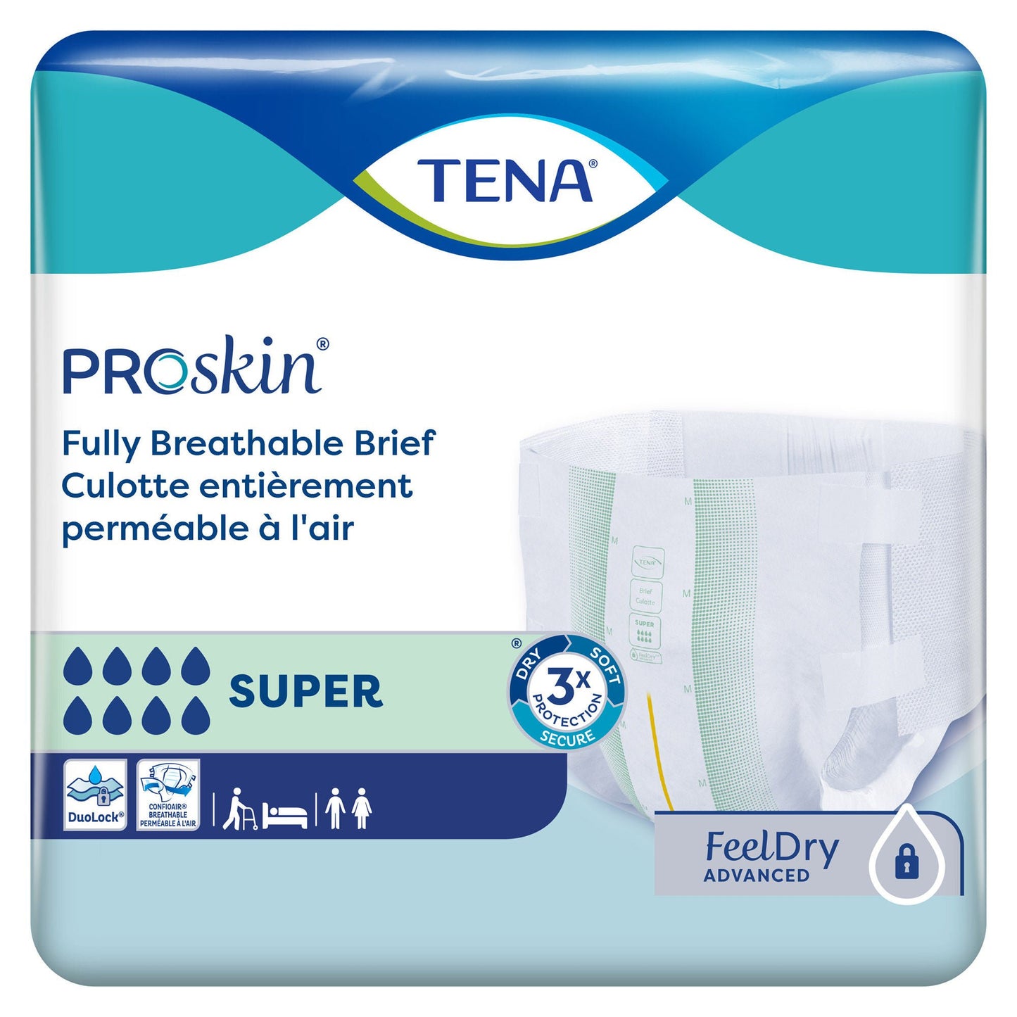 BRIEF, TENA PROSKIN SUPER MED (20/BG 4BG/CS)