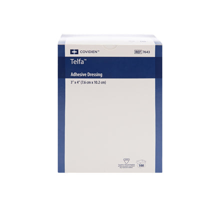 DRESSING, TELFA ADHSV STR 3"X 4" (100/CT) KENDAL