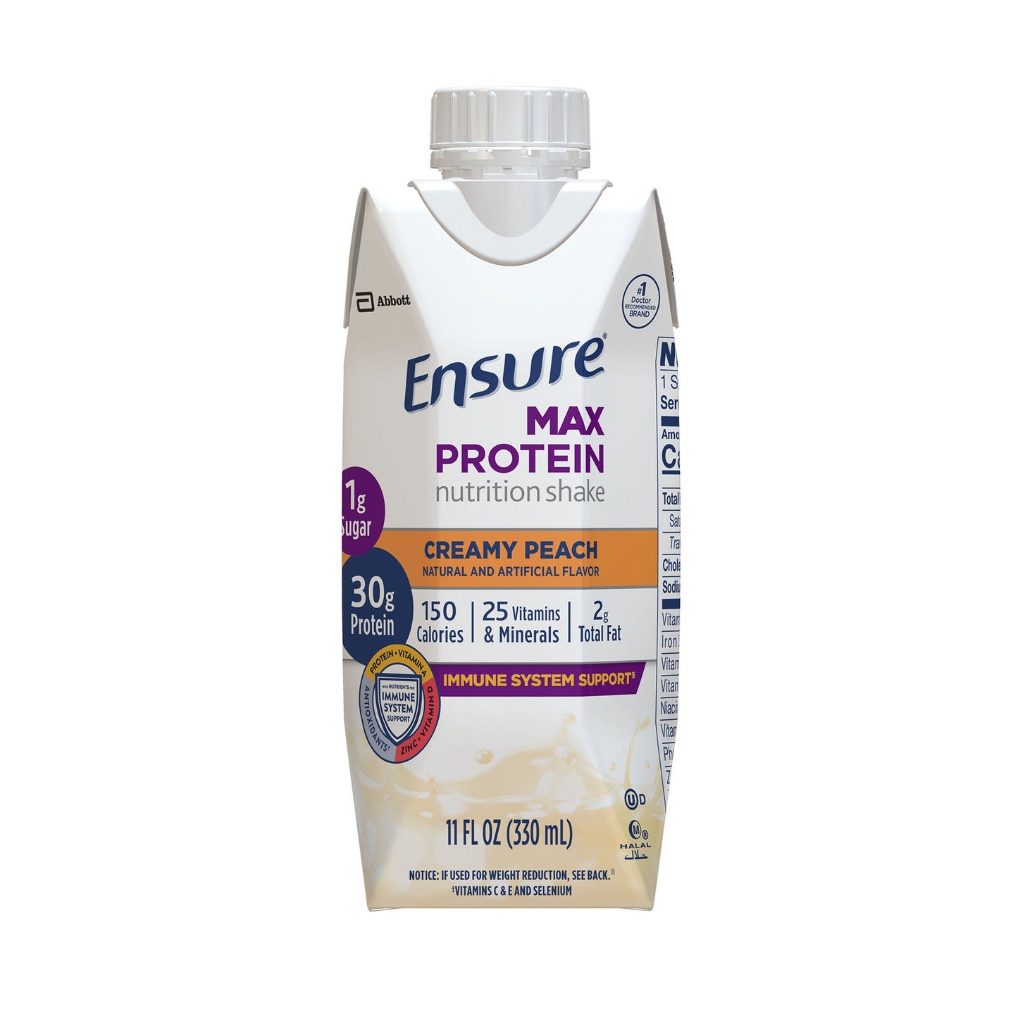 ENSURE, MAX PROTEIN RTD CREA MY PEACH 11OZ (12/CS)