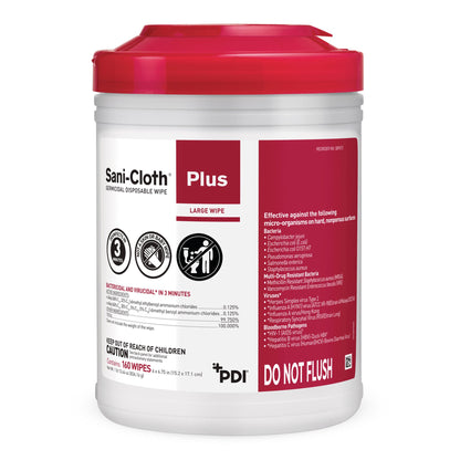 WIPE, SANICLOTH PLUS GERMICIDELG (160/BX 12BX/CS)