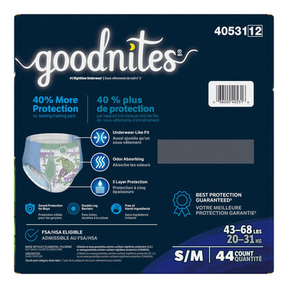 GoodNites® Absorbent Underwear for Boys, Small / Medium