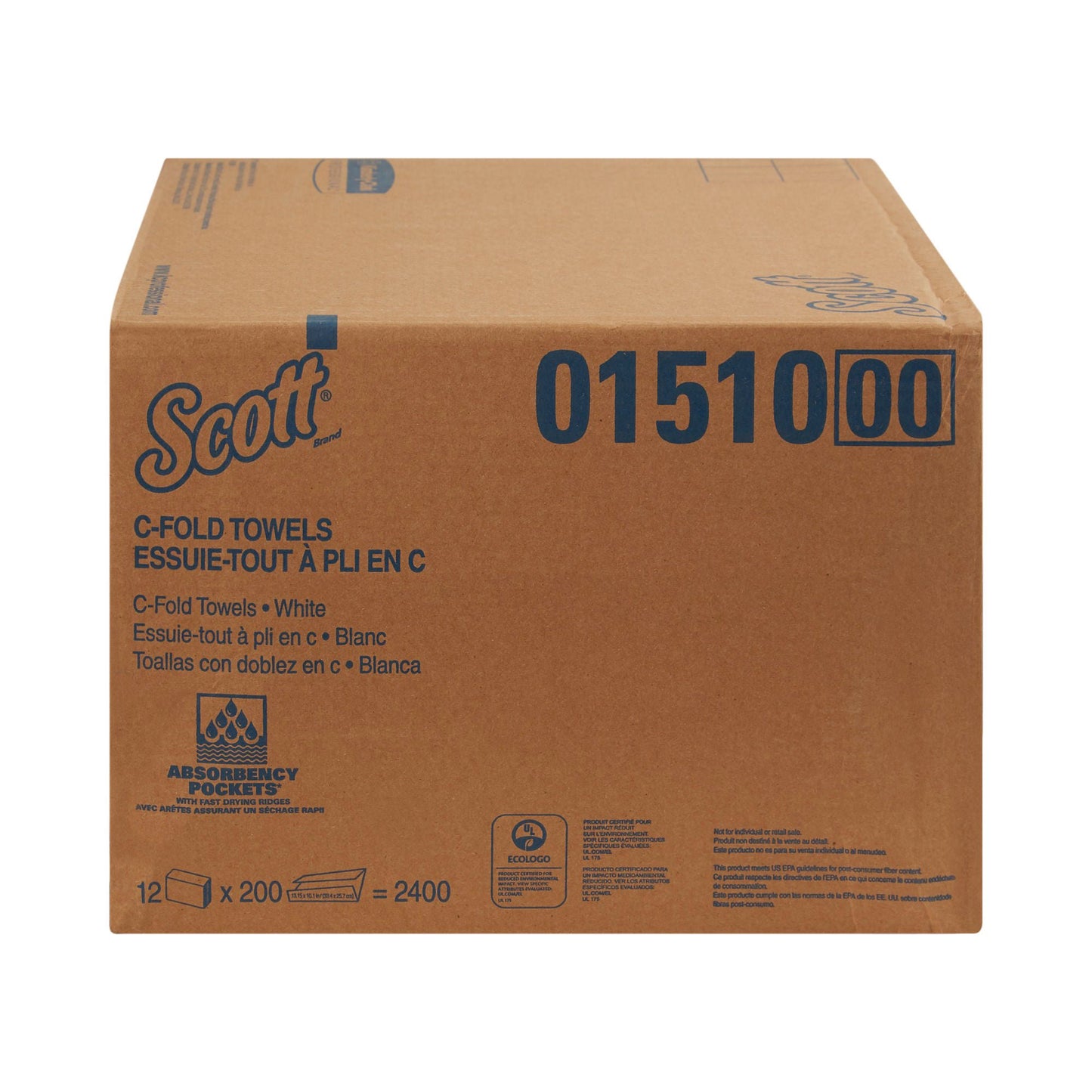 TOWEL, PAPER C-FOLD (200/PK 12PK/CS) KIMCON