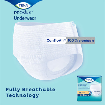 UNDERWEAR, INCONT TENA + UNSX WHT LG (18/PK 4PK/CS)