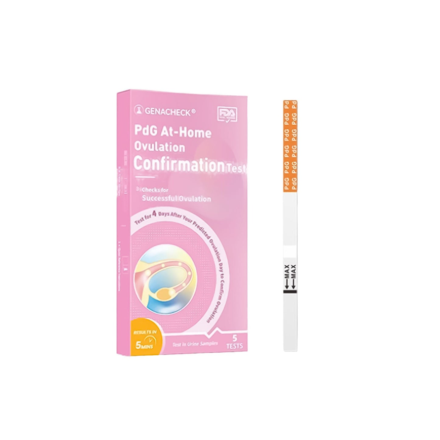 SELF-TEST KIT, OVULATION PDG ATHOME GENACHECK (5/BX 102BX/CS