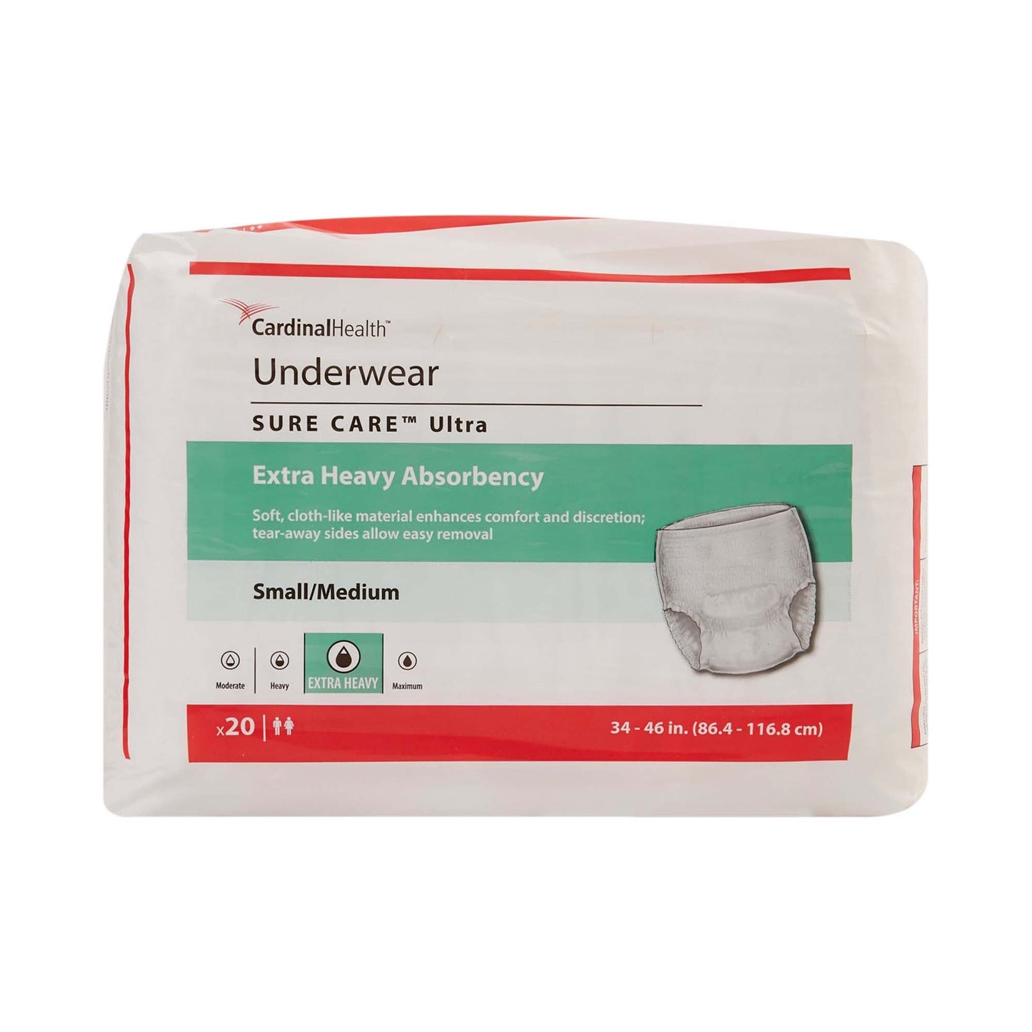 UNDERWEAR, SURE CARE ULTRA PROT MED (20/BG 4BG/CS) KENICO