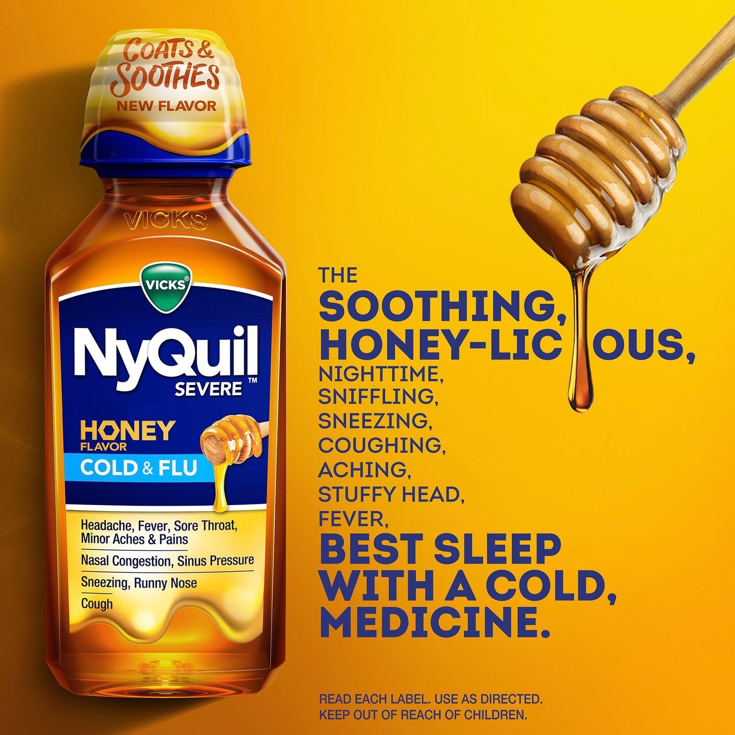 NYQUIL, LIQ SEVERE COLD & FLU HONEY 12OZ