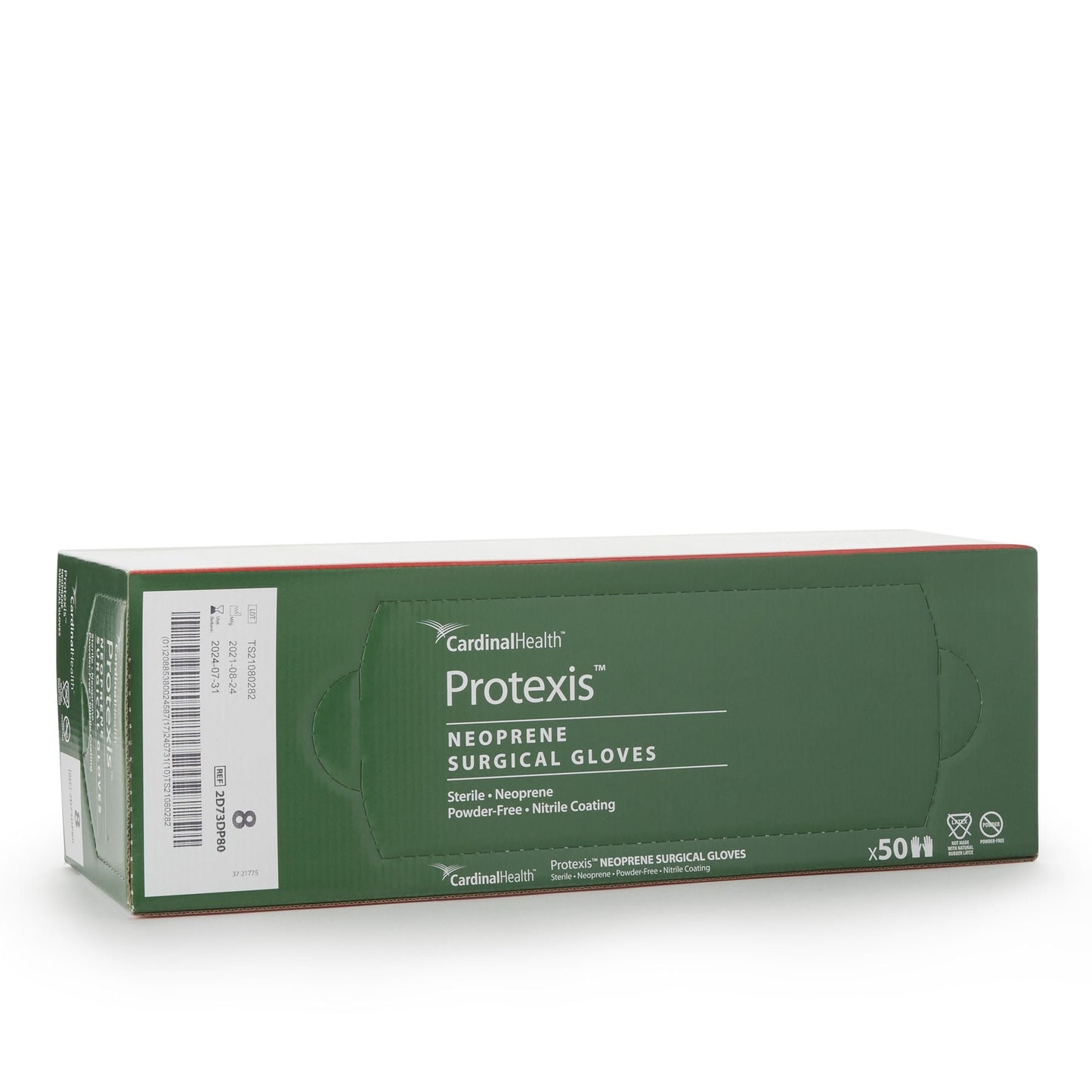 GLOVE, SURG NPRN 8.0 STR2 SMTHCHEMO (50PR/BX 4BX/CS)
