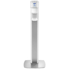 DISPENSER, SANITIZER FLOOR STAND ES8 WHT W/SILVER PANEL