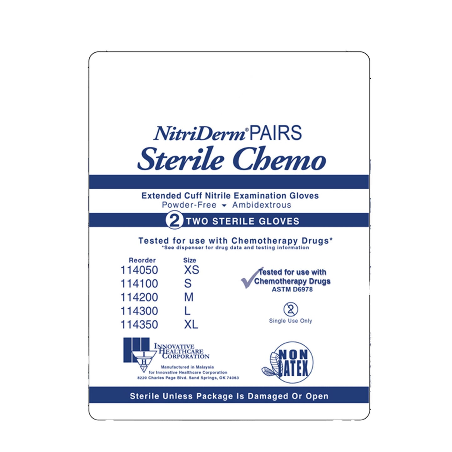 GLOVE, EXAM NTRL MED STR2 EXTCF CHEMO (50PR/BX 4BX/CS)