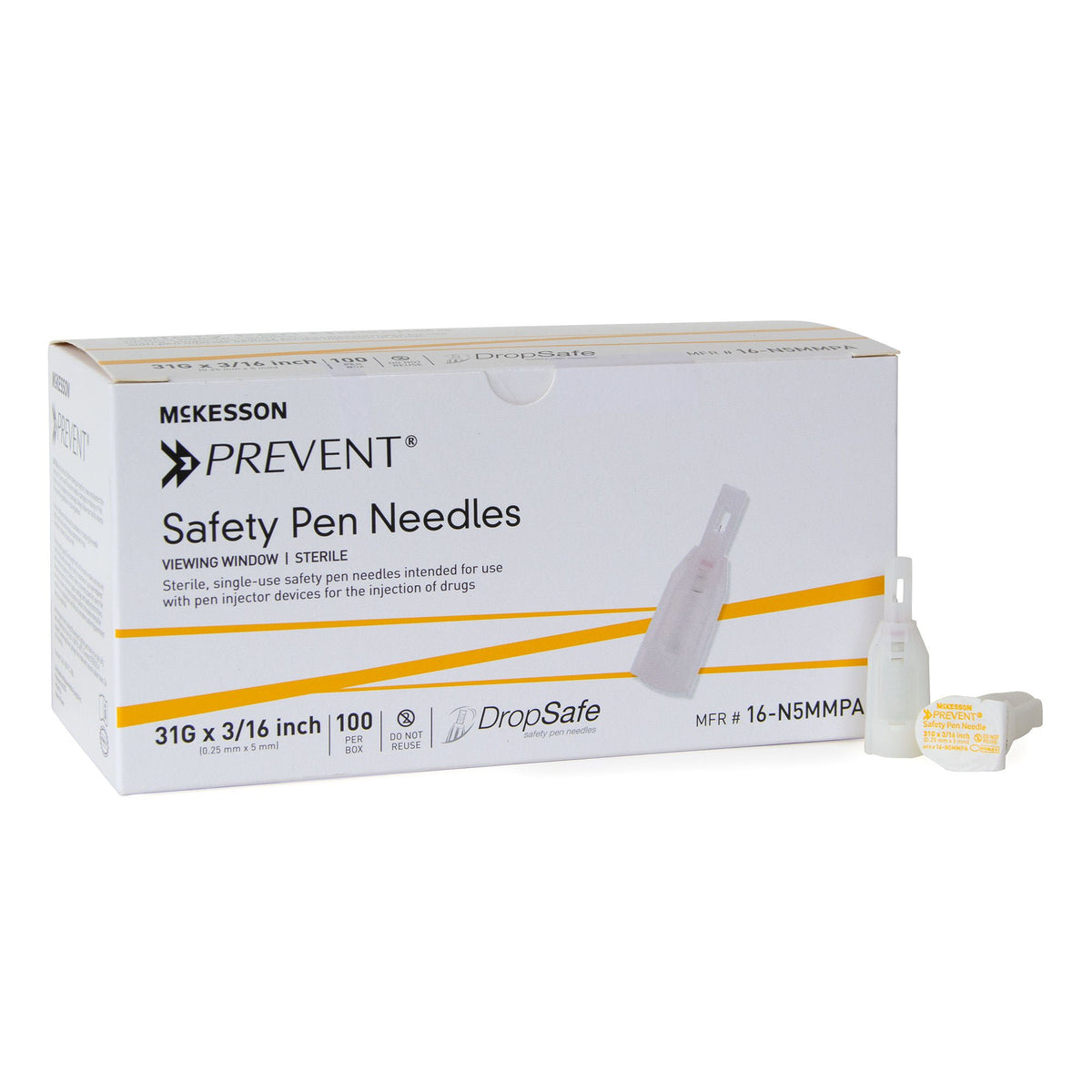 NEEDLE, SAFETY PEN 31GX5MM (100EA/BX 20BX/CS)